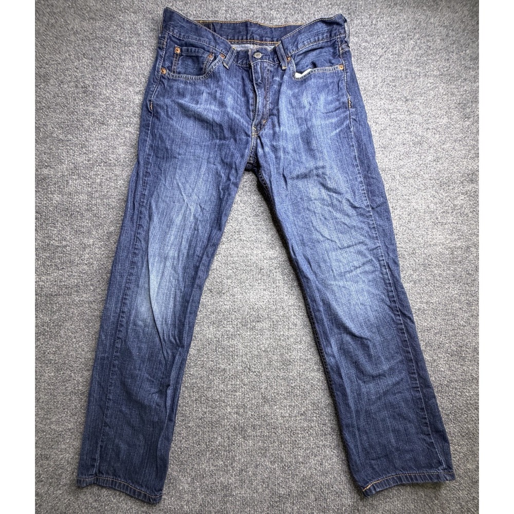 Levis 514 Relaxed Straight Jeans Mens 32x30 Blue Medium Wash Denim Pants‎